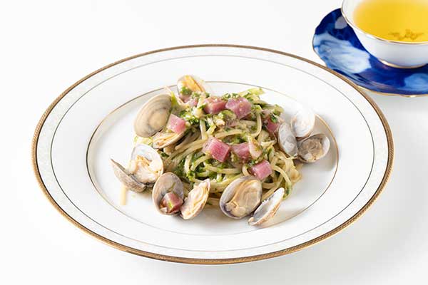 あさりと生海苔のパスタ